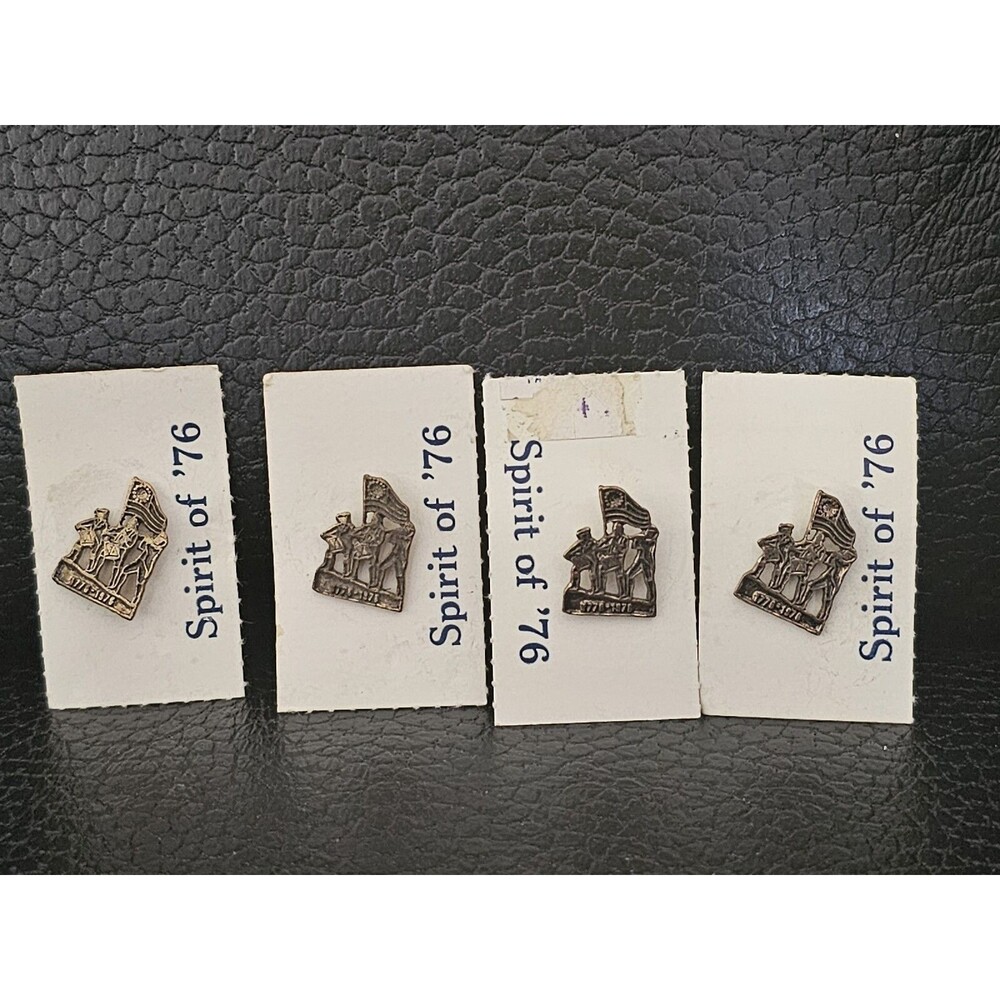 Spirit of 76 Bicentennial Soldier Flag Pin Lapel Lot of 4 250th 4th of July